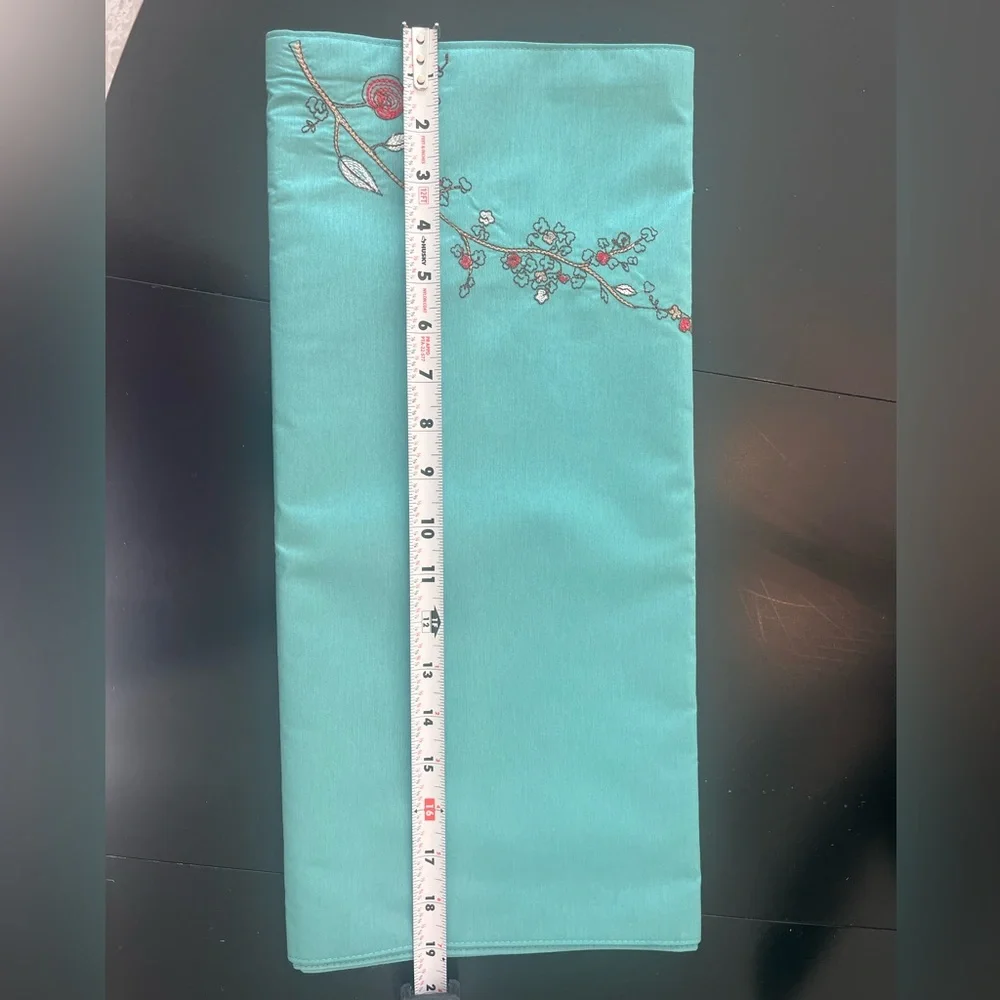 NWT Lenox Chirp Turquoise Table Runner, 19x70 - Picture 5 of 13